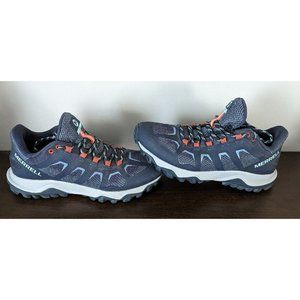 *MERRELL Navy FIERY Trail Running Hiking Eva Midsole Grip Shoes Sz 9 Nice Shape!